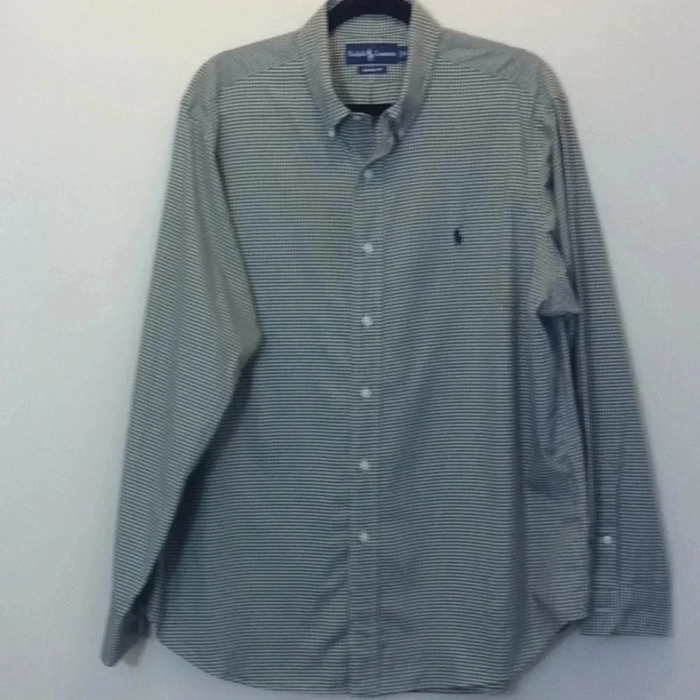 RL Long Sleeve Army Green, Purple & Beige Shirt - Picture 3 of 8